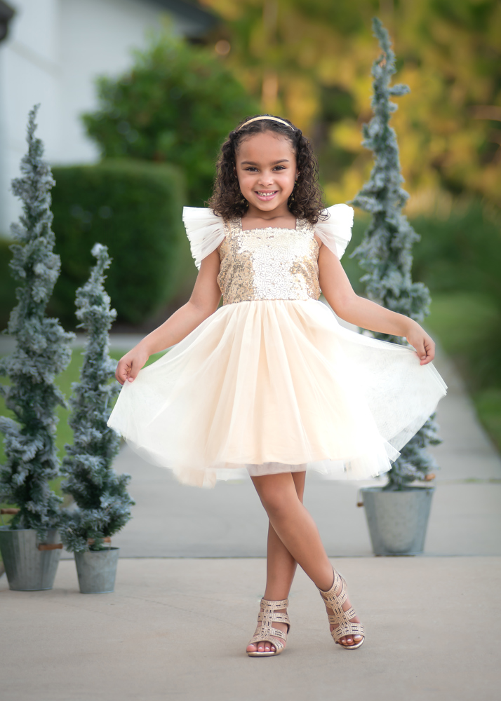 GOLD SPARKLE TUTU DRESS 