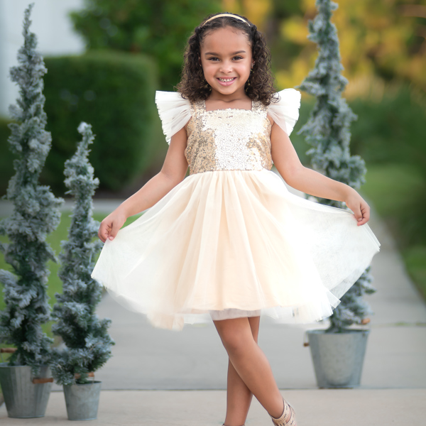 GOLD SPARKLE TUTU DRESS 