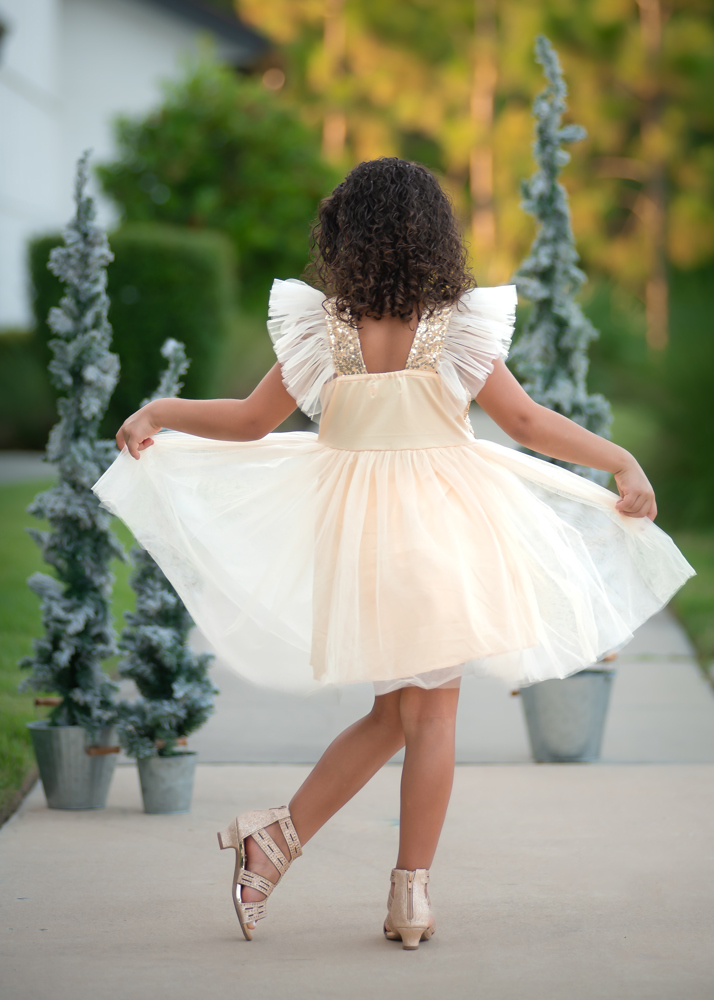 GOLD SPARKLE TUTU DRESS 