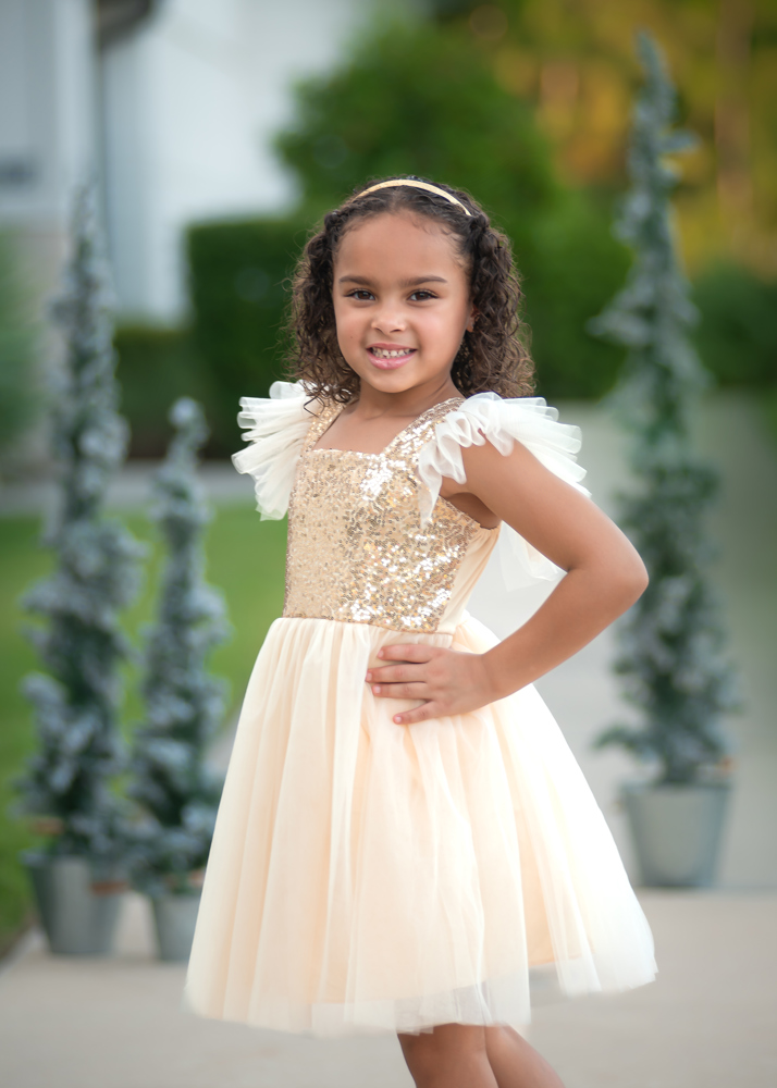 GOLD SPARKLE TUTU DRESS 