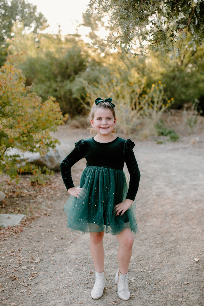 Green Velvet and Tutu dress 