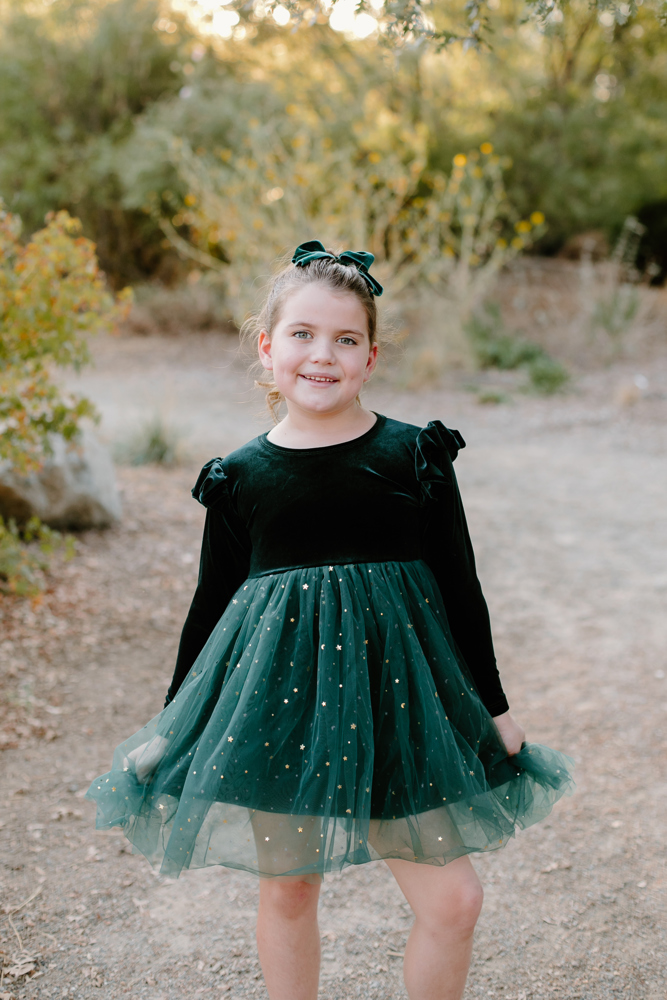 Green Velvet and Tutu dress 