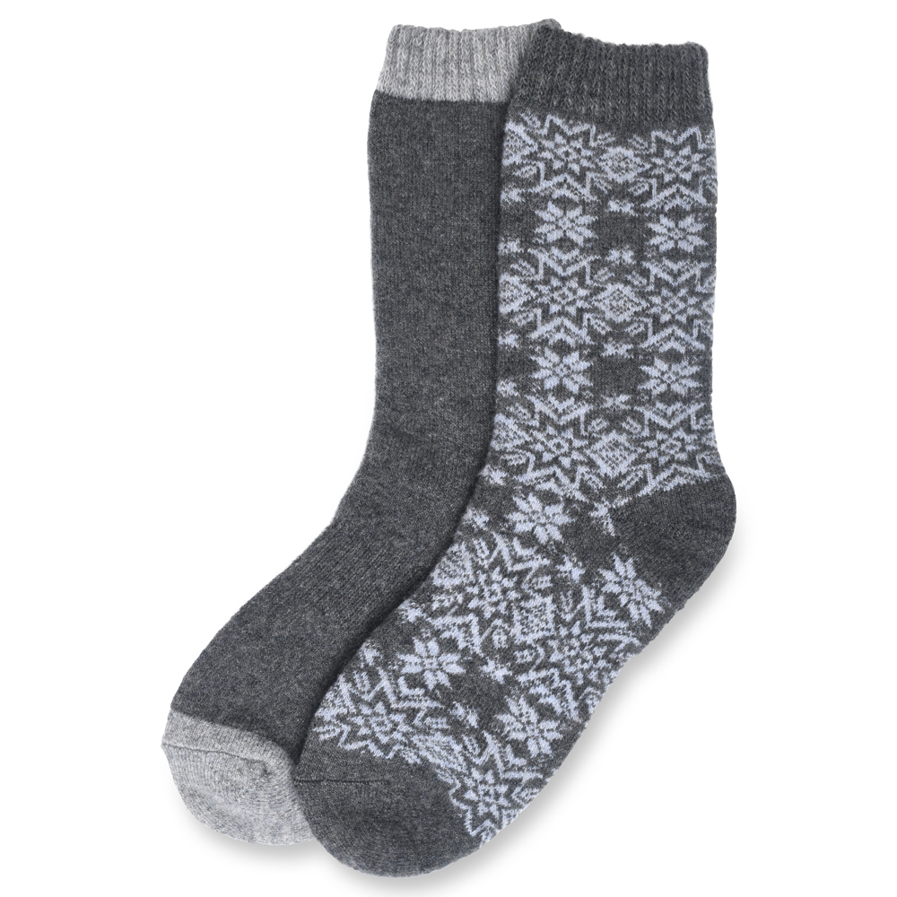 Gaahuu womens 25% wool fully cushioned thermal socks/2 pr pack