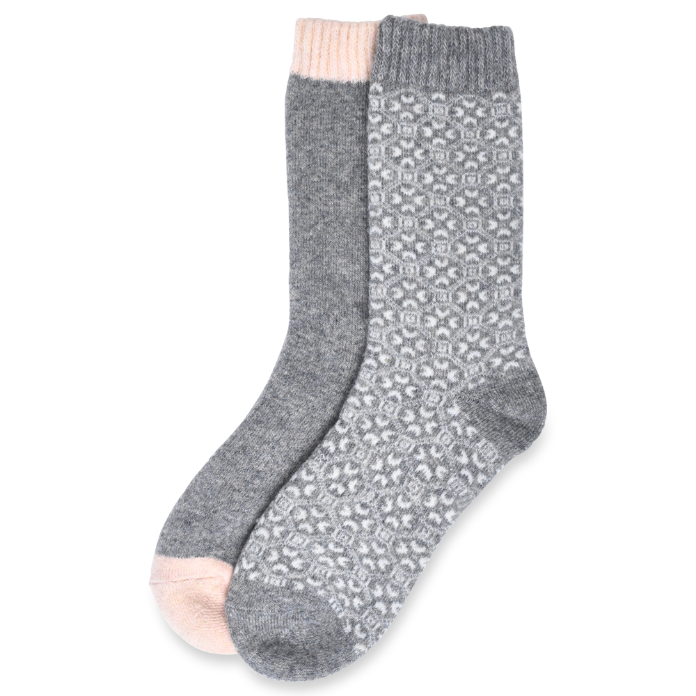 Gaahuu womens 25% wool fully cushioned thermal socks/2 pr pack