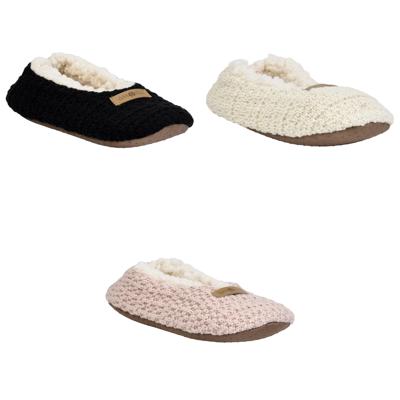 Gaahuu womens textured knit soft sole non slip ballerina slippers