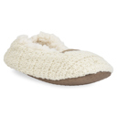 oatmeal Gaahuu womens textured knit soft sole non slip ballerina slippers