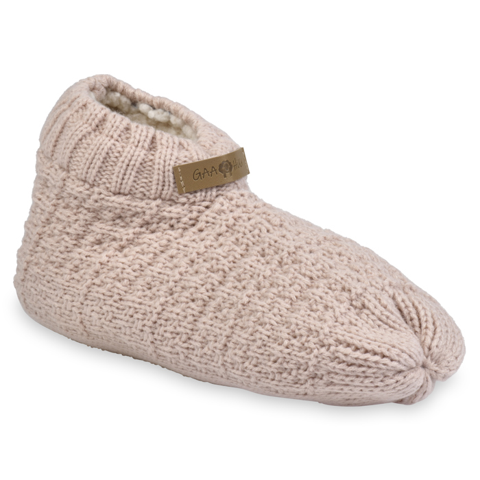 gaahuu womens textured knit faux shearling lined slipper bootie