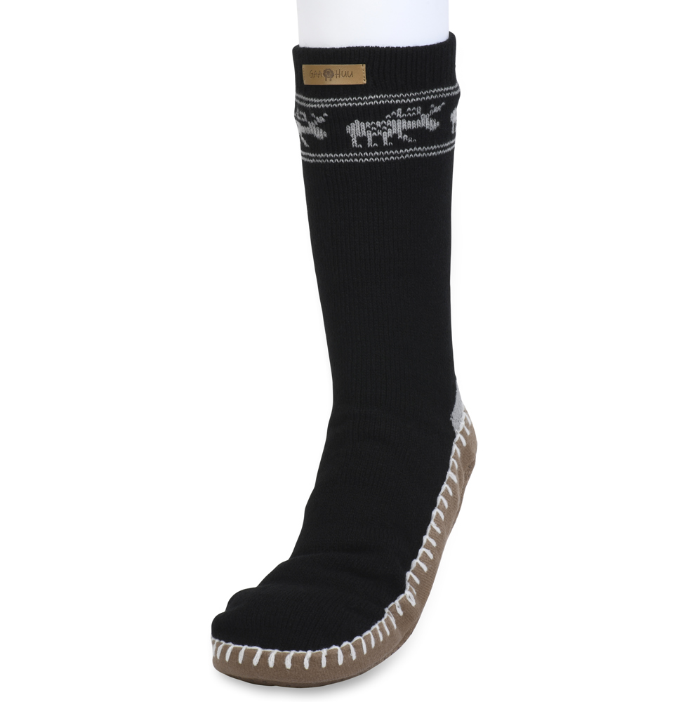 Gaahuu mens faux shearling lined slipper socks