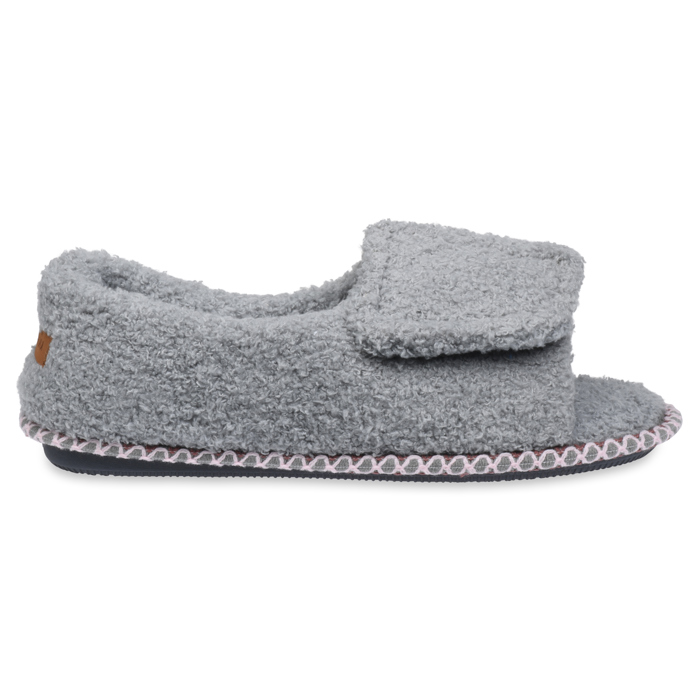 Gaahuu womens cozee fleece adjustable open toe fullfoot slipper