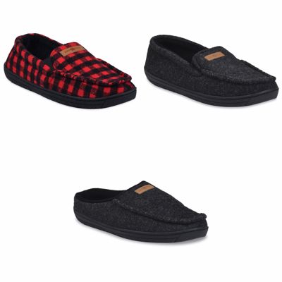 Gaahuu mens  faux wool memory foam mocassin slippers