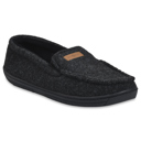 black L Gaahuu mens  faux wool memory foam mocassin slippers