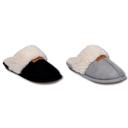  Gaahuu womens polysuede faux shearling lined memory foam scuff slipper