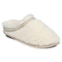 natural tape trimmed berber L Gaahuu Womens Memory Foam Clog Slippers