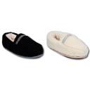  Gaahuu womens berber faux shearling lined tape trimmed memory foam mocassin slipper