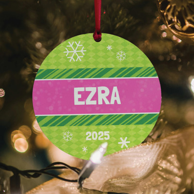 Festive Ribbon Personalized Ornament