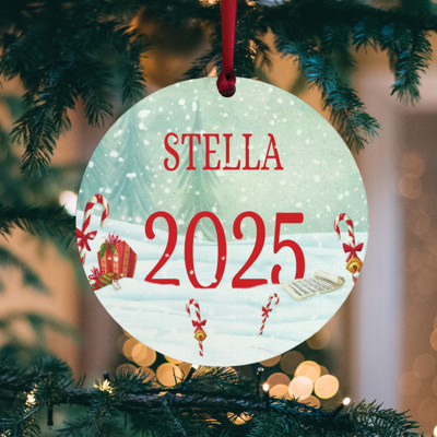 Festive North Pole Personalized Ornament