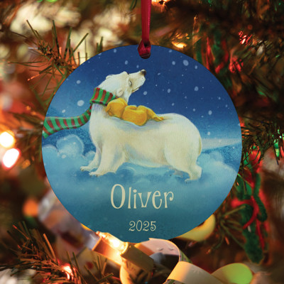 Dreamy Polar Bear Personalized Ornament