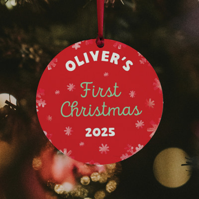 Baby's First Christmas Personalized Ornament