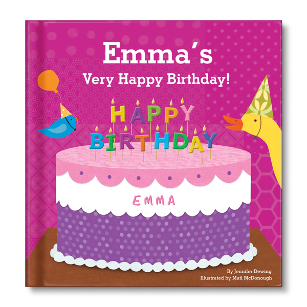 Baby's First Birthday  - personalized board book - pink