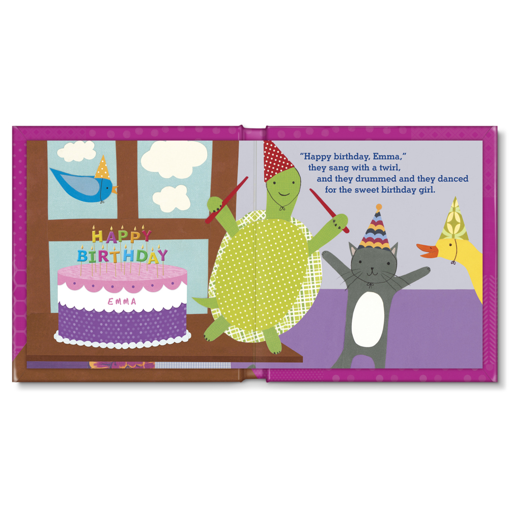 Baby's First Birthday  - personalized board book - pink