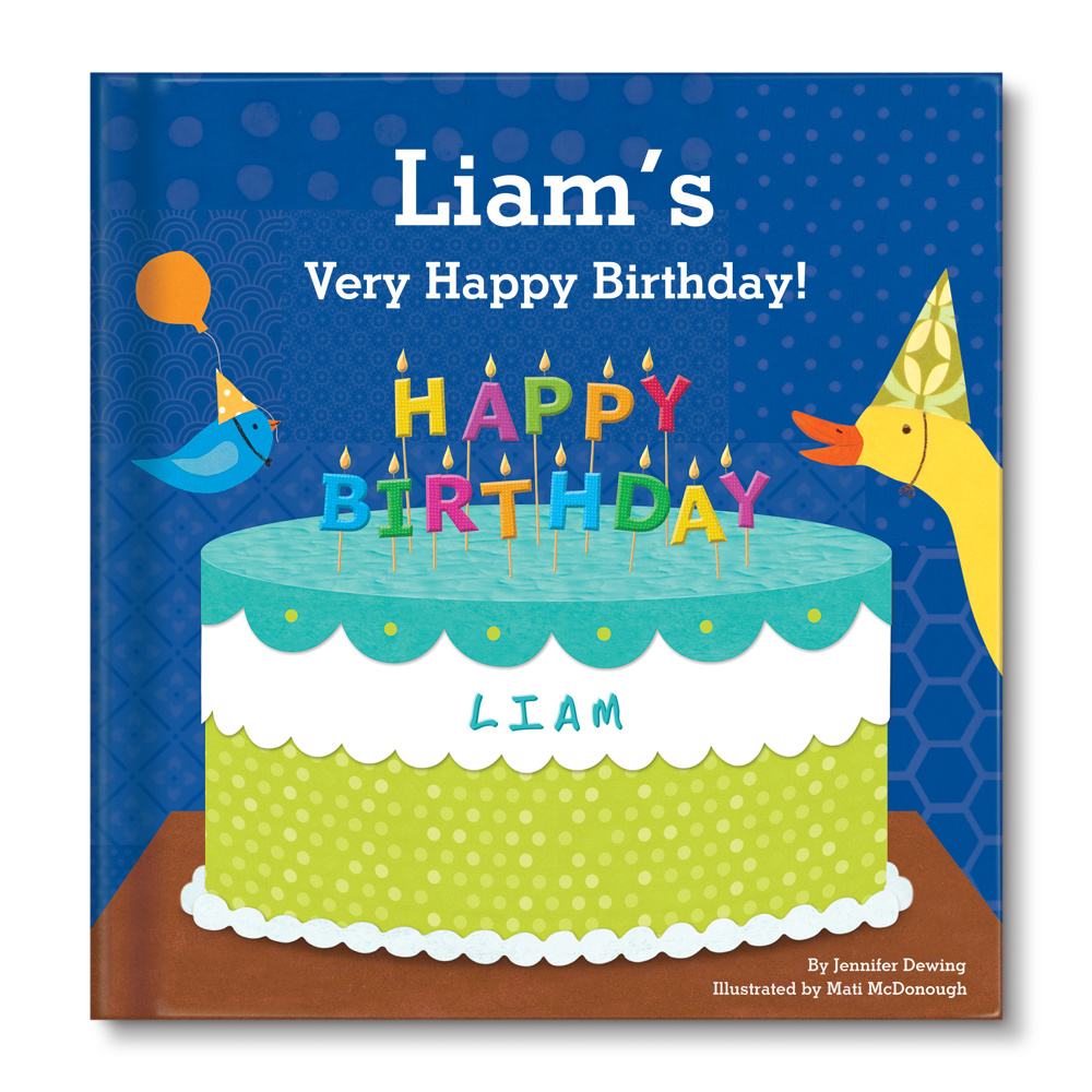 Baby's First Birthday  - personalized board book - blue