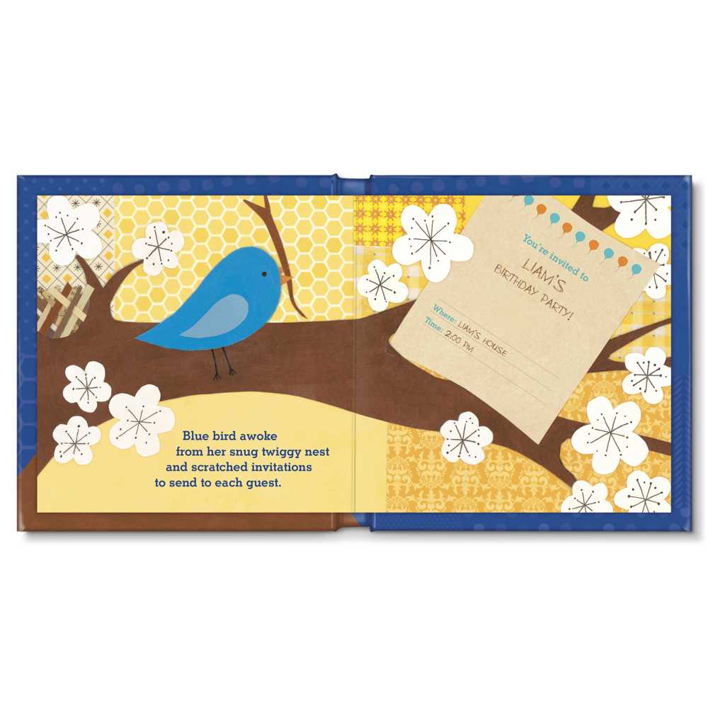 Baby's First Birthday  - personalized board book - blue