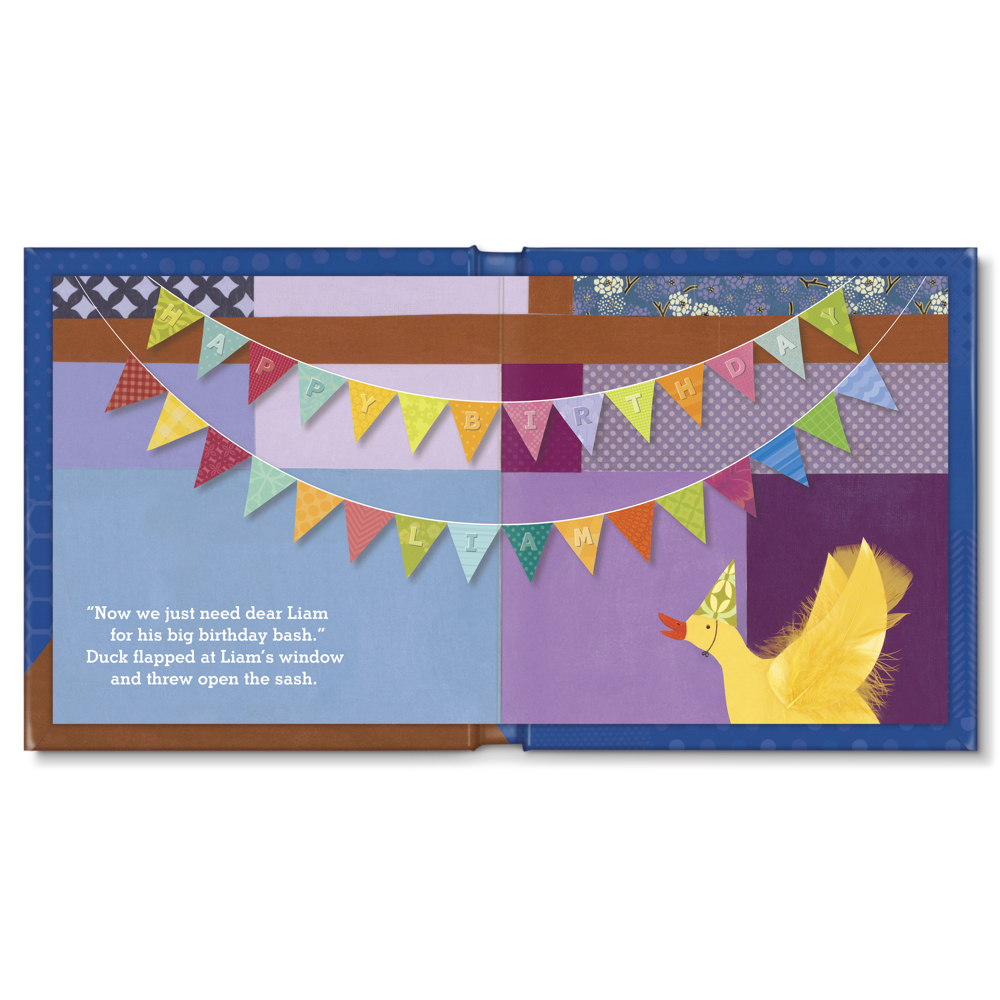 Baby's First Birthday  - personalized board book - blue