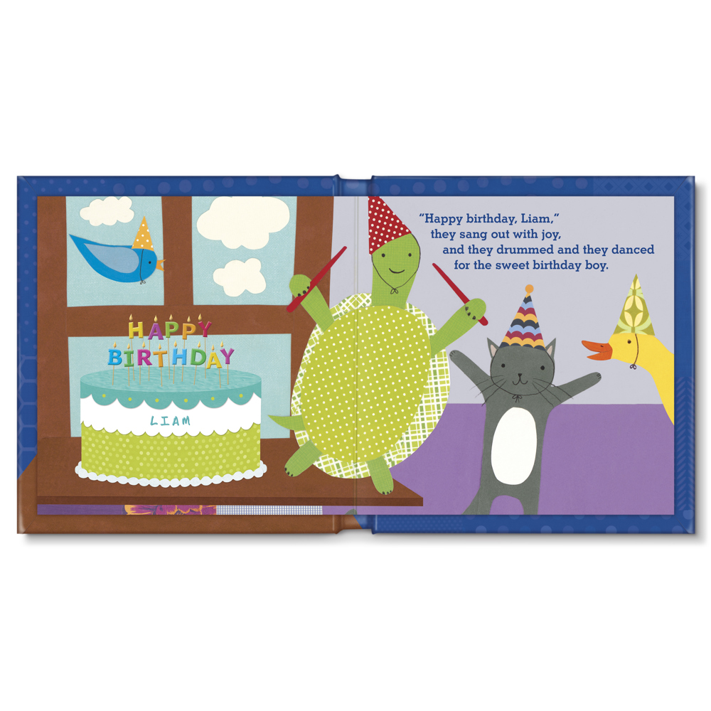 Baby's First Birthday  - personalized board book - blue