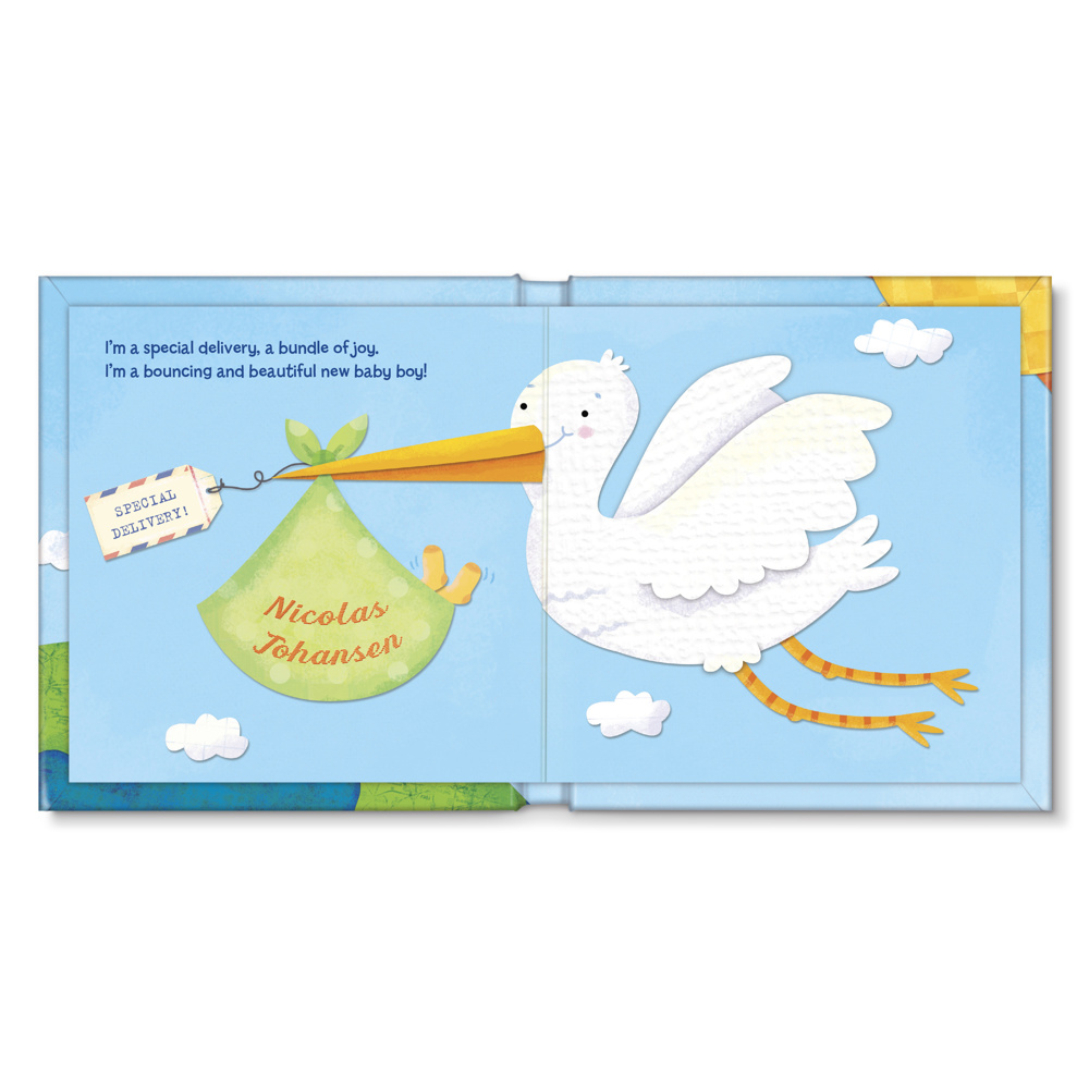 Hello World! - personalized board book - blue