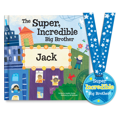 The Super, Incredible Big Brother - Personalized Book and Medal