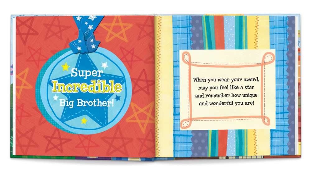 The Super, Incredible Big Brother - personalized book and medal