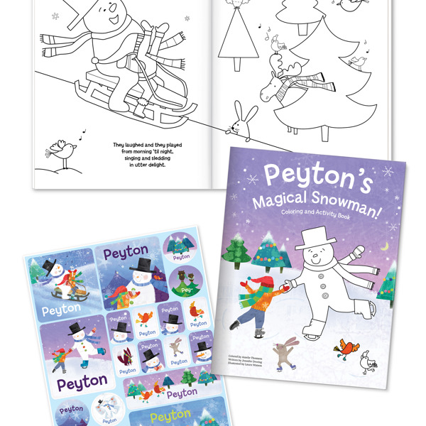 My Magical Snowman Coloring Book and Sticker Gift Set