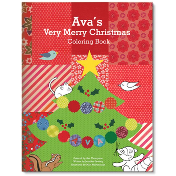 My Very Merry Christmas Personalized Color Book and Sticker Gift Set