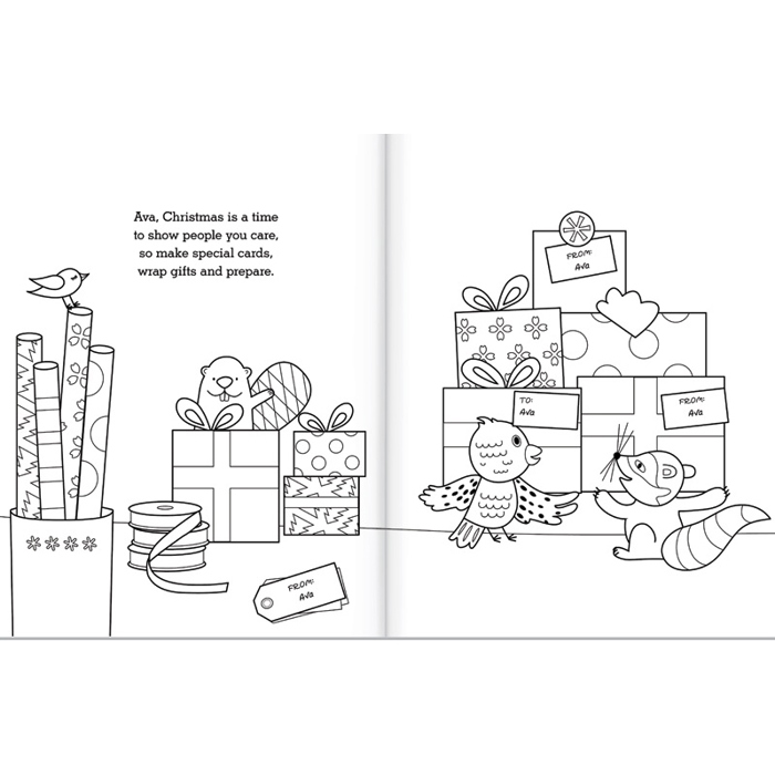My Very Merry Christmas Personalized Color Book and Sticker Gift Set