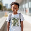  BACK TO SCHOOL | PreK Kindergarten First Grade| Camo Graphic | Boys SHort Sleeve Tee