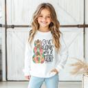  Thanksgiving Graphic Tee | Give Thanks with a Grateful Heart | Long Sleeve Tee for Girls | Christian Faith Based Girls Tee