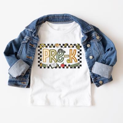BACK TO SCHOOL PRE-K Green Short Sleeve Tee for Boys  