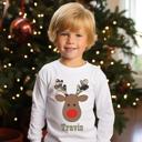  Christmas Graphic Tee for Boys | Personalized Camo Reindeer | Holiday Graphic Reindeer Tee for Boys