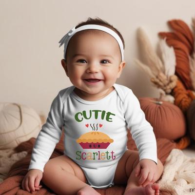 Thanksgiving Graphic Bodysuit for Baby | Cutie Pie | Personalized Holiday Baby Top