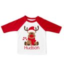  Christmas Graphic tee | Graphic tee for Boys | Personalized Christmas Tee | Reindeer Candycane Personalized | Personalized Holiday Tshirt 