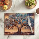  Personalized Tree Of Life Tempered Glass Cutting Board, Serving Board, Wedding Bridal Shower, Housewarming Gift Gift,