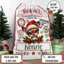  Personalized Reindeer Kids Santa Sack, Present Bag, Christmas Gift Sack, Gift Bag For Girl or Boy, Christmas Decor, Large Canvas Gift Bag