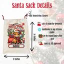  Personalized North Pole Santa Sack, Present Bag, Christmas Gift Sack, Gift Bag For Girl or Boy, Christmas Decor, Large Canvas Gift Bag