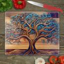  Personalized Tree Of Life Tempered Glass Cutting Board, Serving Board, Wedding Bridal Shower, Housewarming Gift Gift,