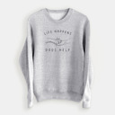 Medium Gray Life Happens Dogs Help - Knit Sweatshirt