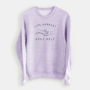 XXL Purple Life Happens Dogs Help - Knit Sweatshirt