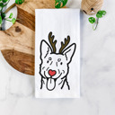 Australian Cattle Dog Reindeer Antler Red Nose Dog  Breed Tea Towel - 50+ Breeds