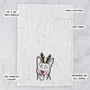Australian Cattle Dog Reindeer Antler Red Nose Dog  Breed Tea Towel - 50+ Breeds