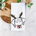 Beagle Reindeer Antler Red Nose Dog  Breed Tea Towel - 50+ Breeds