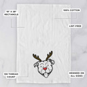 American Bulldog Reindeer Antler Red Nose Dog  Breed Tea Towel - 50+ Breeds
